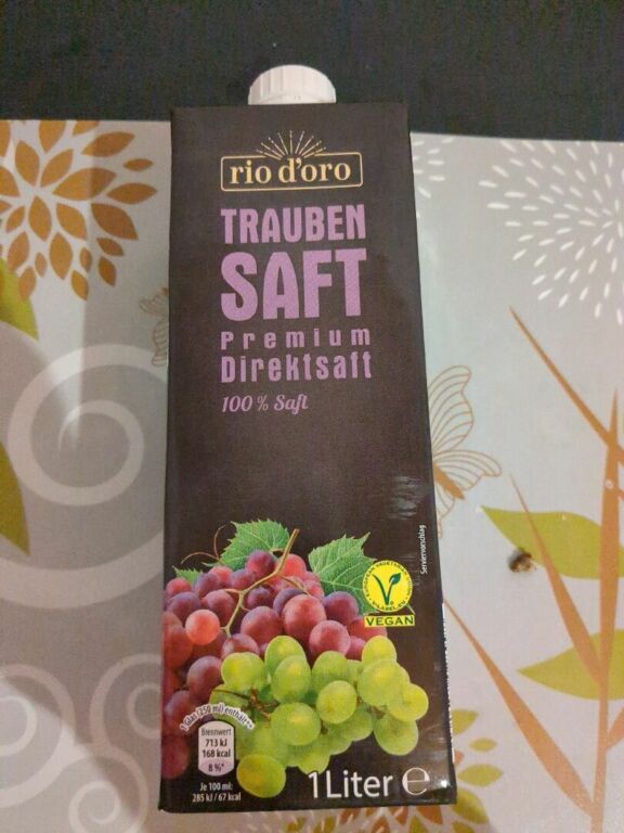 rio d'oro TRAUBEN SAFT PREMIUM DIREKTSAFT 100 % Saft VEGAN 1 Liter