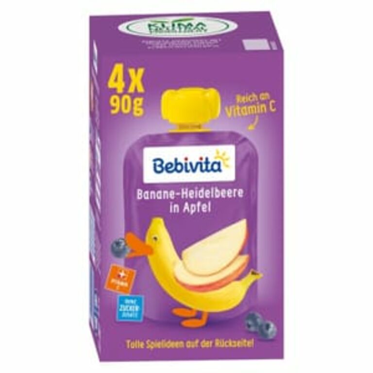 Bebivita Banane-Heidelbeere in Apfel 4 x 90g