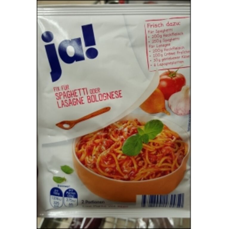 Rewe ja! Fix für Spaghetti oder Lasagne Bolognese 