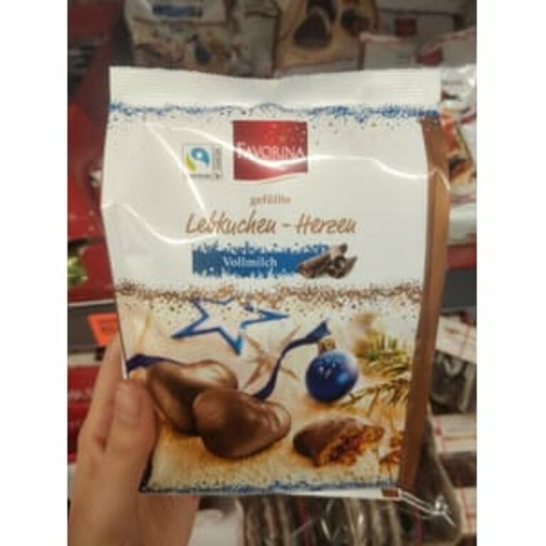 Lidl Favorina gefüllte Lebkuchen-Herzen Vollmilch