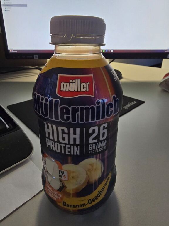 müller Müllermilch high protein 26 Gramm Protein Bananen-Geschmack