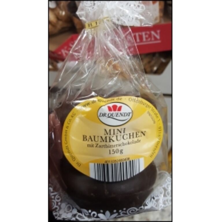 DR. QUENDT Mini Baumkuchen mit Zartbitterschokolade      150g