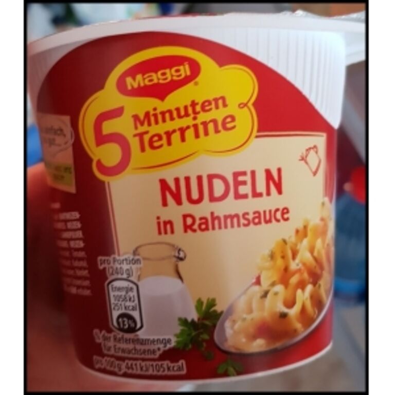 Maggi 5 Minuten Terrine Nudeln in Rahmsauce