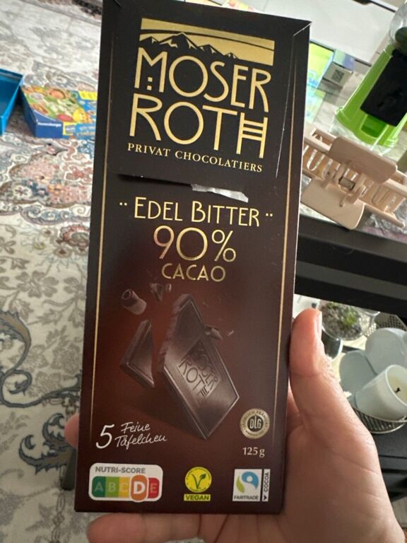 Moser-Roth Edel-Bitter 90% Cacao 125 g