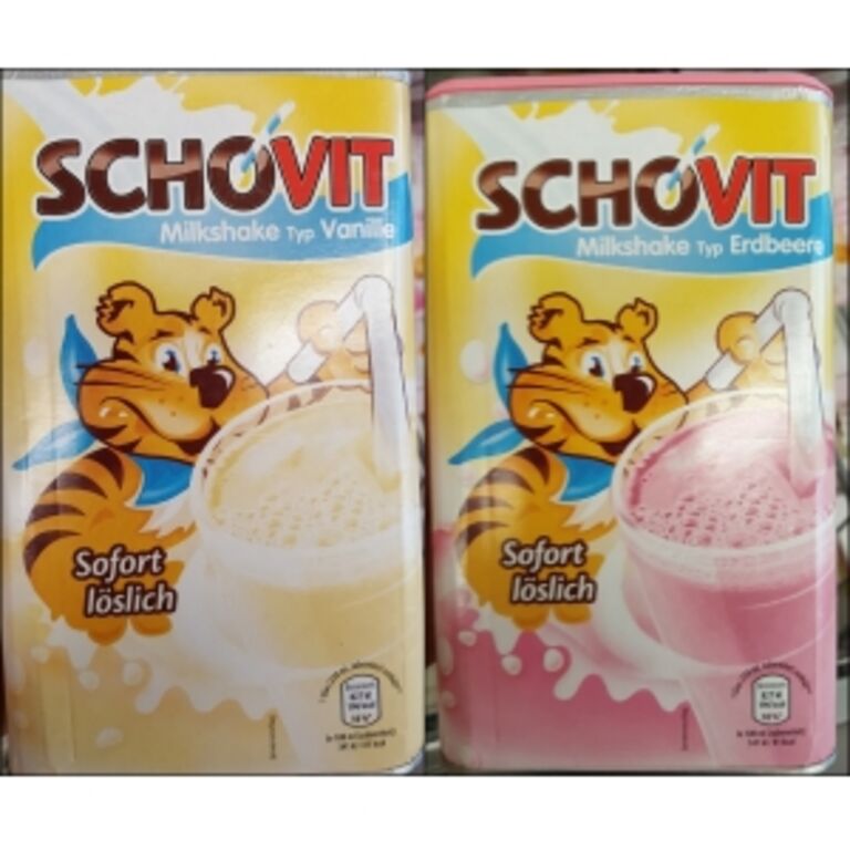 Aldi Nord SCHOVIT Getränkepulver Vanille / Erdbeere 400g