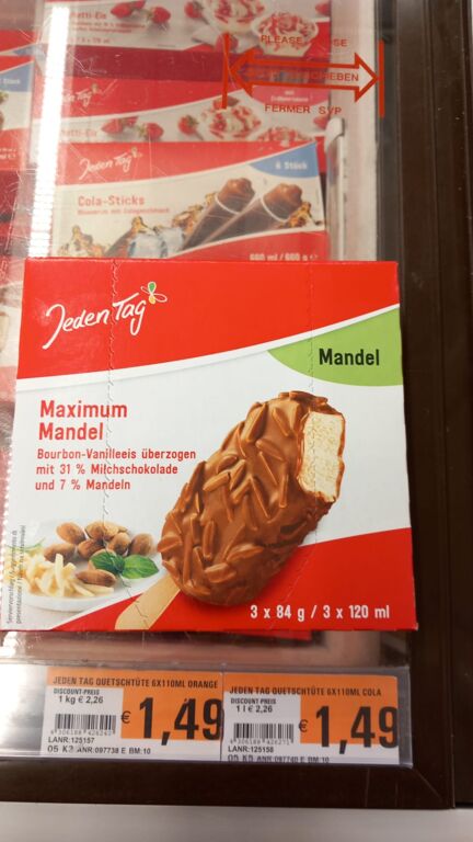 Jeden Tag Maximum Mandel Eis