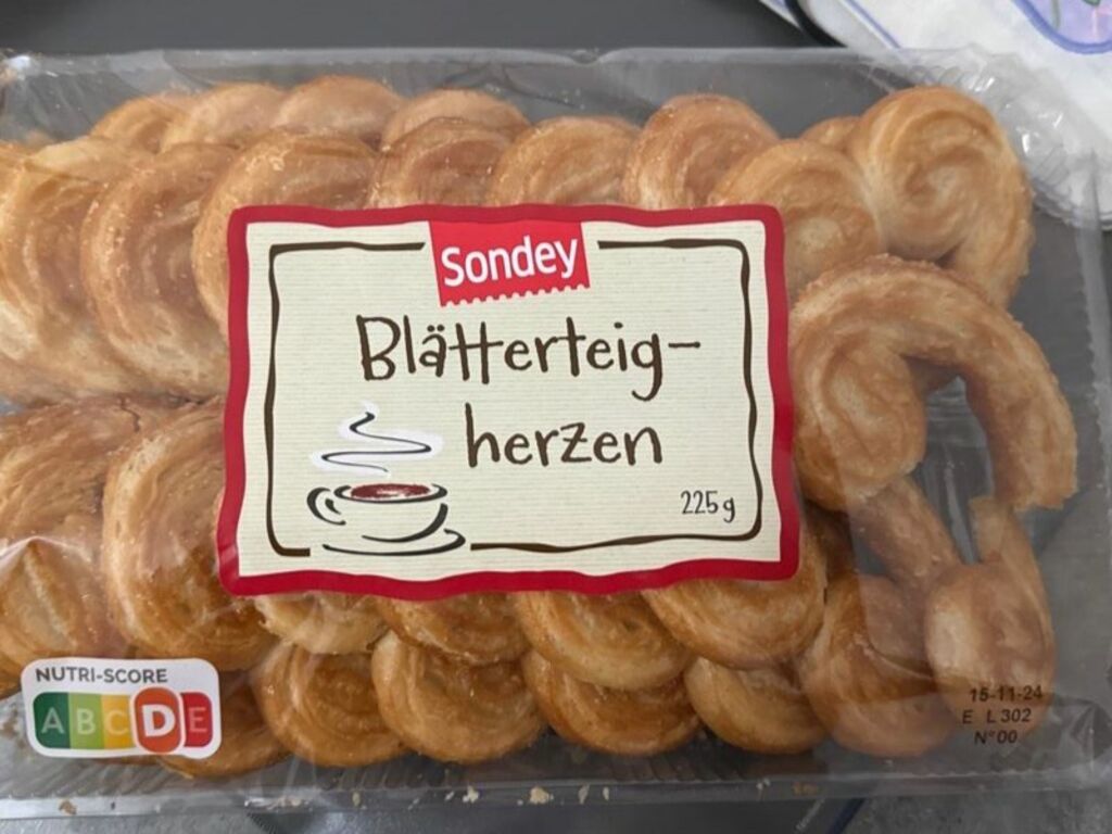 Sondey Blätterteigherzen Italia 225 g