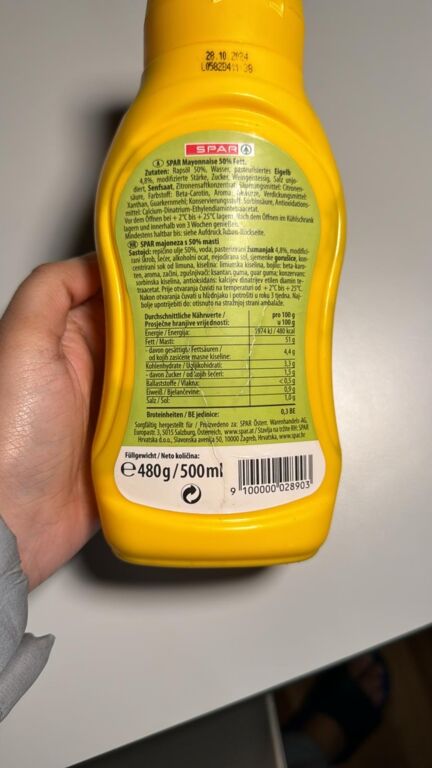 SPAR Mayonaise 480 g / 500 ml