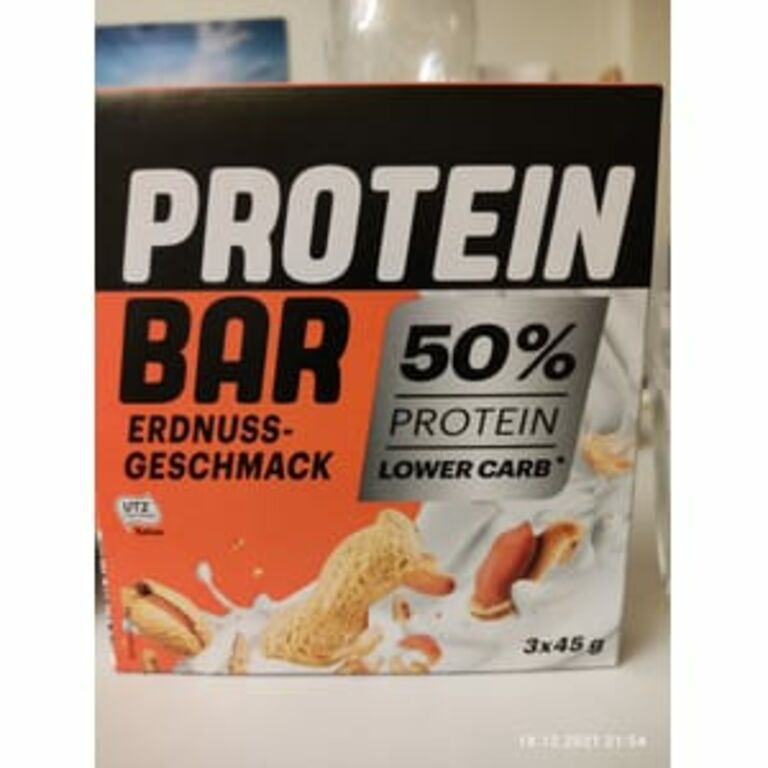 Lidl Protein Bar Erdnuss Geschmack 50% Protein