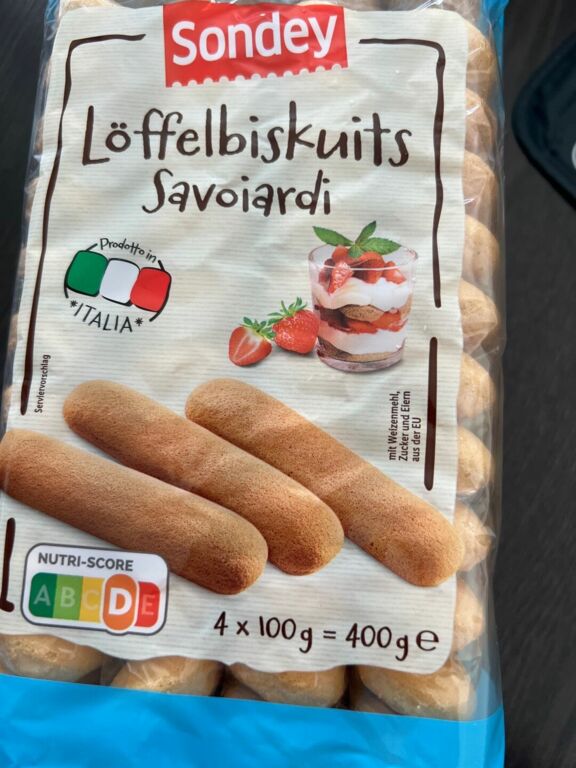 Milbona Sondey Löffelbiskuits Savoiardi 4 × 100 g = 400 g