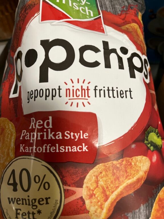 Funny Frisch popchips Red Paprika Style 40% weniger Fett