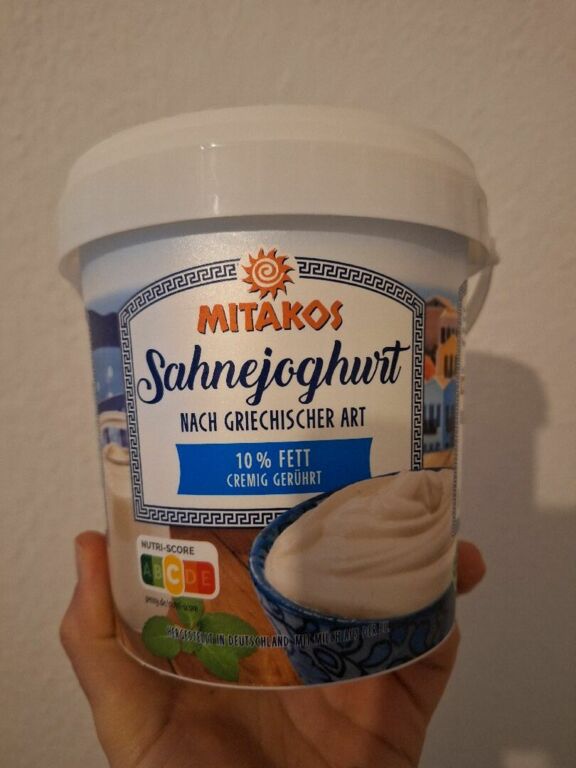MITAKOS Sahnejoghurt nach griechischer Art 10 % Fett cremig gerührt 1000 g (Artikelcodierung 8271317-F0188)