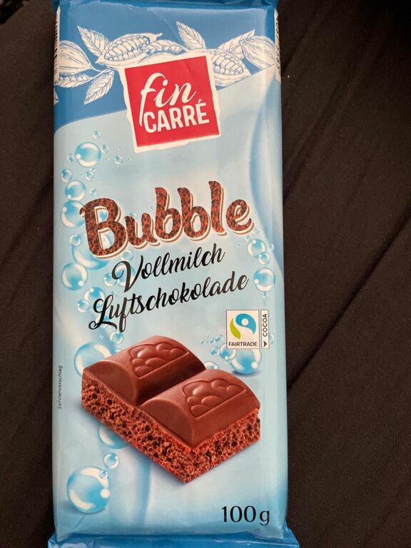 fin CARRÉ Bubble Vollmilch Luftschokolade 100 g