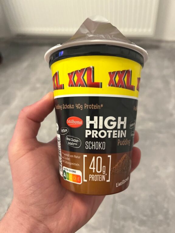 Milbona XXL HIGH PROTEIN SCHOKO PUDDING 40 g Protein 400 g